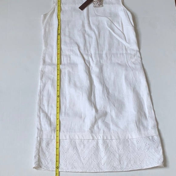 NWT Dana Bachman Linen Cotton Blend White Sleeveless Summer Dress - Size 4 - Picture 6 of 6
